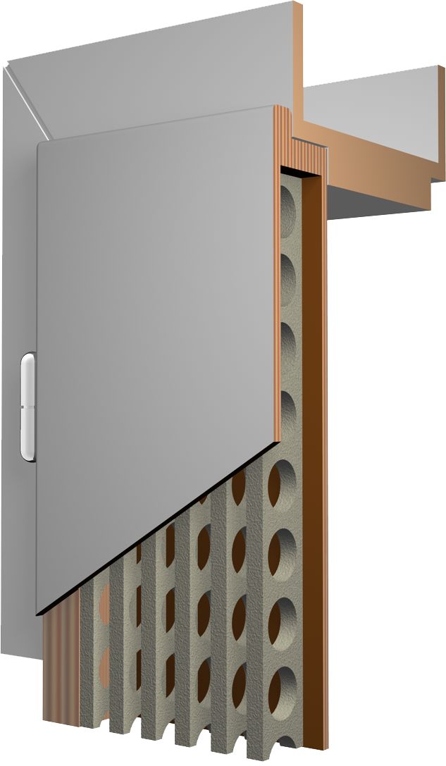 Röhrenspanstreifen, Querschnitt, Türenaufbau